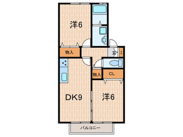 ハイツ北谷の物件間取画像